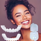 Resim 1 Set Anında Gülümseme Diş Stickerları, Makyaj Aynası ve Cımbız Dekoratif Saklama Kutusu, Özgüven, Cadılar Bayramı, Noel 