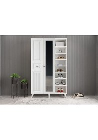 Resim Greta Membran 3 Kapaklı Portmanto Montaj Dahil Beyaz 120 Cm 