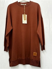 Resim Soul Bisiklet Yaka 2 İplik Tesettür Diz Üstü ACI KAHVE Tunik/Sweatshırt 30644 