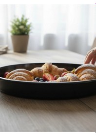 Resim Mybru Emaye Yuvarlak Fırın Tepsisi 34 X 5 Cm Siyah 