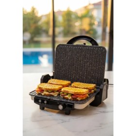 Resim Acar Ultimate Pro Pressio Izgara ve Tost Makinesi Krem - 1800 W 