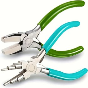 Resim 2 adet Pense Seti, 6'lı ve Naylon Burun - Kendin Yap Boncuk, Yüzük Kalıp ve Tel İşlemi için Mükemmel 