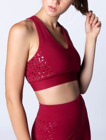 Resim Hug The Moon Bordo Kadın Spor Bra XS 