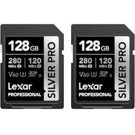Resim Lexar Silver Pro Sd Kart 2X128 Gb, Uhs-Iı Sd Bellek Kartı, V60, U3, C10, 280 Mb/s'ye Kadar Okuma, 120 Mb/s'ye Kadar Yazma, Dslr/kamera/fotoğrafçılar/için Sdxc Kart (LSDSIPR128G-B2NAA) 