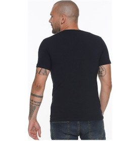 Resim T8569 Dewberry Bisiklet Yaka Erkek T-shırt-lacivert Lacivert 