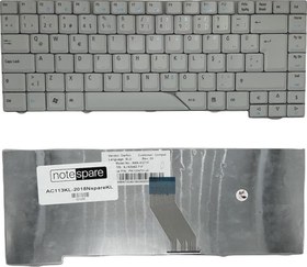 Resim Acer PK130470200, PK1305H0170 Uyumlu Laptop Klavye Beyaz TR 