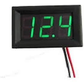 Resim H27V 3.5-30V 0.56" 2 Kablolu Dc Yeşil Voltmetre 