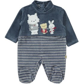 Resim Mini Damlakadife 3 Arkadaş Bebek Tulumu 45011 Lacivert 