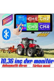 Resim Twogo DOKUNMATİK EKRAN 10,36 İNÇ 4K BLUETOOTH MP5 MİRRORLİNK AHD 1080 P DVR MONİTÖR (KAMERASIZ) 