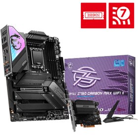 Resim MSI MPG Z790 Carbon Max WiFi II Soket 1700 DDR5 7800MHZ(OC) PCI-E Gen5 M.2 USB3.2 HDMI 1x5G LAN WI-FI 7 ATX 