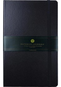 Resim 3051 Venzi Sert Kapak 192 Sayfa, 70 Gsm,19x25 Cm, Çizgili Siyah Defter 