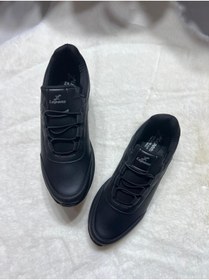 Resim Lepons ERKEK CİLT SİYAHA SİYAH TABAN BAĞCIKSIZ YÜRÜYÜŞ SPOR AYAKKABISI 