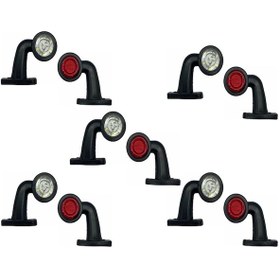 Resim 10 Adet 12 Led Boynuz Takoz Lamba 12-24 Volt Kırmızı Beyaz 