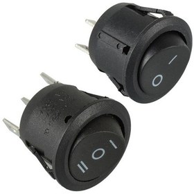 Resim 2 Adet Yuvarlak Çift Devre Açma Kapama Düğmesi Anahtarı 6A/250V 