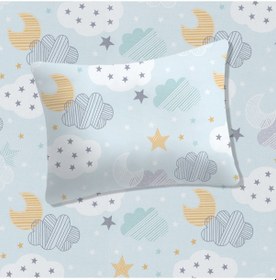 Resim 100 Pamuklu Bebek Lastikli Çarşaf 60x120+20 Bebek Yastık Kılıfı 35x45 Su Yeşili 