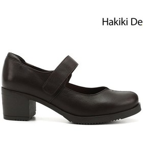 Resim Gönderi R Kahve Antik Kalın Topuklu Mary Jane Hakiki Deri Ayakkabı Kahve 