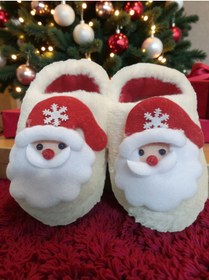 Resim Huzurlu Adımlar Yılbaşı Temalı Çocuk Pandufları 