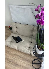 Resim Modern Style Home Kalorifer Önü Yer & Palet Minderi 2'li Takım Krem 