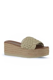 Resim Bueno Shoes Sarı Deri Kadın Dolgu Topuklu Terlik 01wu6118 