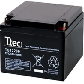 Resim Ttec 12V 26 Ah Bakımsız Kuru Akü 