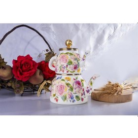 Resim Miss Betty Rose Deluxe Büyük Emaye Çaydanlık 