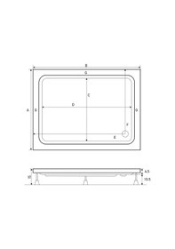 Resim Shower 90X180 Dikdörtgen Duş Teknesi 
