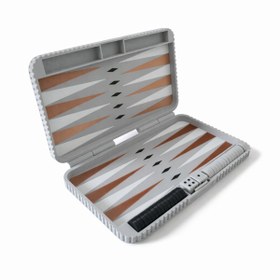 Resim DoBi3D Taşınabilir Tavla Seti 25x22 cm - 3D Baskı Premium Tavla, Kompakt Seyahat Tavlası, Zar ve Taş Dahil 