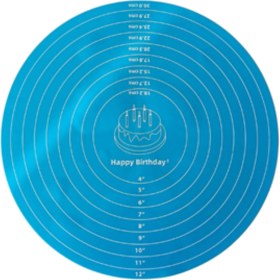 Resim Gampus Yuvarlak Yapışmaz Premium Kalite Ölçülü Silikon Hamur Açma Matı 30CM /kek Pasta Pişirme Kağıdı Işlev 
