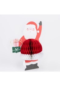 Resim Meri Meri - Honeycomb Santa Tebrik Kartı 