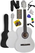 Resim Midex CG-270WH Beyaz Renk Klasik Gitar 4/4 Yetişkin Boy Sap Ayarlı Full Set 