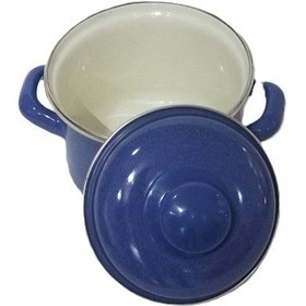 Resim Akıllıelma-alev 12 Cm Mavi Emaye Derin Tencere 0,90 Lt Mavi 