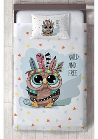 Resim Mekta Home Bebek Ve Çocuk Odası Baykuş Desenli Yatak Örtüsü Renkli 