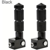 Resim Xuweiwei Universal 8mm 90 Derece Katlanır Kaymaz Motor Skuter Bisiklet Paslanmaz Siyah Pedal 