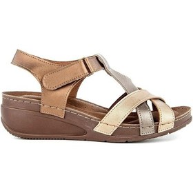 Resim Muya Orthopedix Simbole Anatomik Dolgu Topuklu Yumuşak Tabanlı Kadın Sandalet 33209 001 