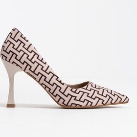 Resim Kelsey Kadın Bej Desenli Stiletto Bej 