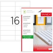 Resim Tanex Tw-2316 A4 105 X 36 MM Beyaz Lazer Yazıcı Etiketi 