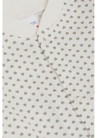 Resim Breeze Kız Bebek Patikli Tulum Minik Kalp Desenli 0-6 Ay, Beyaz-beyaz Beyaz 