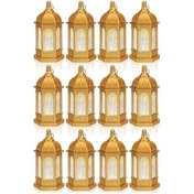 Resim Szypzstore 12 Adet Mini Ramazan Mum Müek Fener Led Eid Muak Fener Ay Yıldız Işıkları Fas Tarzı Asılı Fener D 37m3r3 Beyaz 