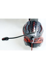 Resim ANKETECHPRO Ovleng Q13 E-spor Oyuncu Kulaklığı Led Aydınlatmalı 7.1 Usb Kırmızı-siyah 