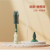 Resim Xindoker Bebek Biberon Fırçası Seti - Toksik Olmayan, Dayanıklı Ve Pratik Yeşil Temizleme Fırçası 