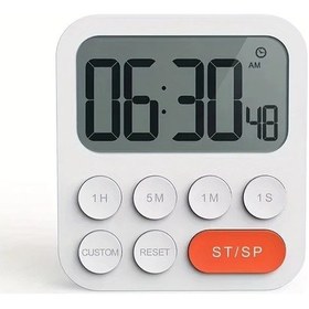 Resim Willowhaven Beyaz Çok Fonksiyonlu Dijital Zamanlayıcı Kronometre Lcd Ekran Mutfak Spor 