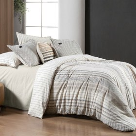 Resim Sarev Mood Comfort Calamor Bej Çift Kişilik Bej Nevresim Takımı 200x220cm 