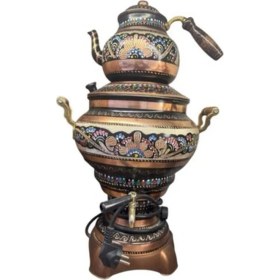 Resim Allians 10L Elektrikli Bakır Semaver, Dayanıklı ve Şık Tasarım 