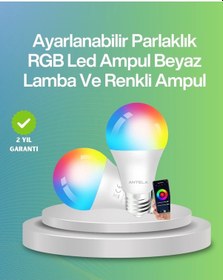 Resim Bfs Uzaktan Kumandalı Akıllı Led Ampul, Enerji Tasarruflu Çok Renkli 