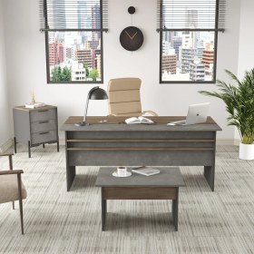 Resim Robin Home Berlin Abc Ofis Büro Masa Takımı Masa Sehpa Keson Barok-Antrasit 