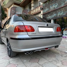 Resim MKG Otomotiv Fiat Albea Siyah Difüzör 4 Krom Egzoz Görünümlü Difizör Arka Ek Body Kit 