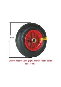 Resim El Arabası Tekeri Havalı Teker Plastik Jant Rulmanlı 350-7Mm 