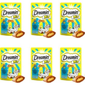 Resim Dreamies Mix Somon Balıklı ve Peynirli Kedi Ödülü 6 x 60 G 