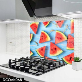 Resim Olinpa Cam Ocak Arkası Koruyucu | Karpuz Desenli 