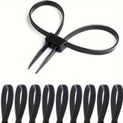 Resim 1/3/10 adet Dayanıklı Siyah Naylon Fermuarlı Kelepçe - UV ve Isıya Dayanıklı, Hava Koşullarına Dirençli, Kaymaz Tasarımıyla Çeşitli Uygulamalarda Güvenli Eşya Bağlama 